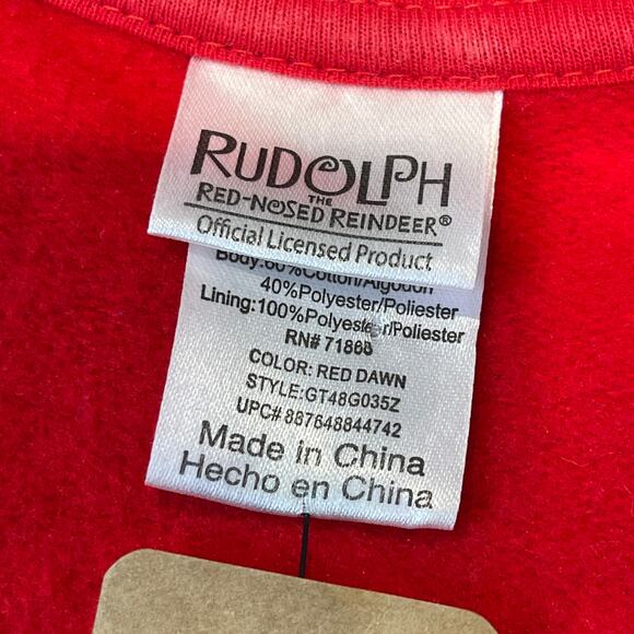 Rudolph the Red Nosed Reindeer Light Up Christmas Sweatshirt Size XXL - Picture 4 of 5